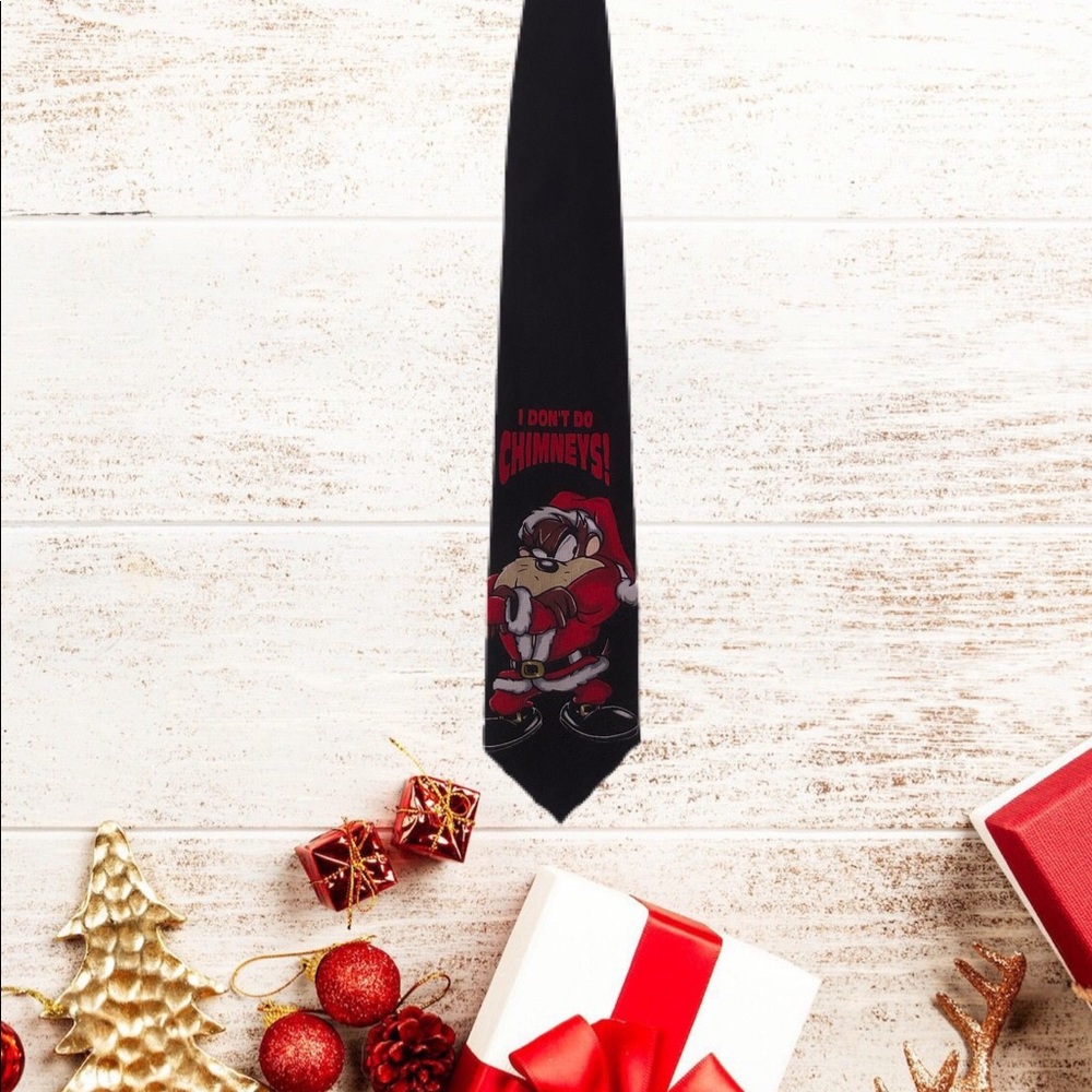 Christmas 100% Silk Tie Loony Tunes Mania 🎄